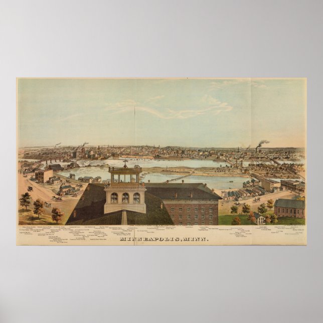 Póster Minneapolis, Minnesota (Frente)