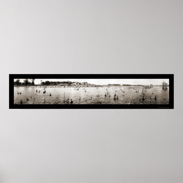 Póster Minneapolis MN Beach Photo 1915 (Frente)