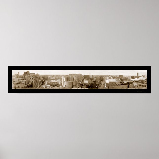 Póster Minneapolis MN Skyline Photo 1911 (Frente)