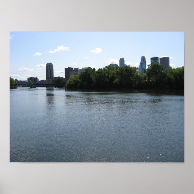 Póster Minneapolis Skyline (Frente)