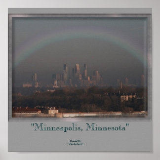Póster Minneapolis y el Arcoiris