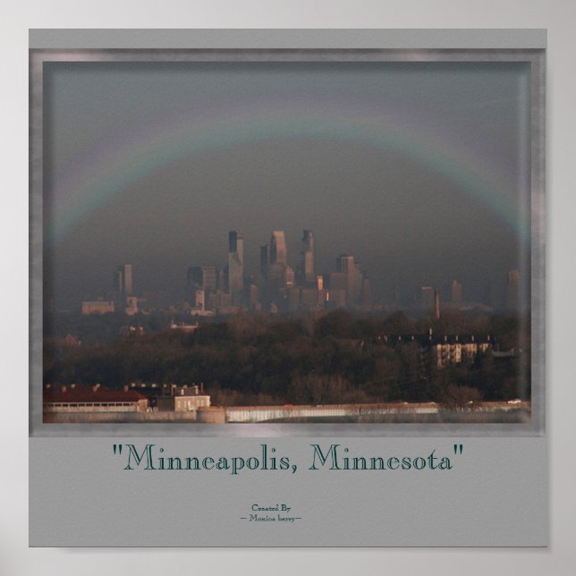 Póster Minneapolis y el Arcoiris (Frente)