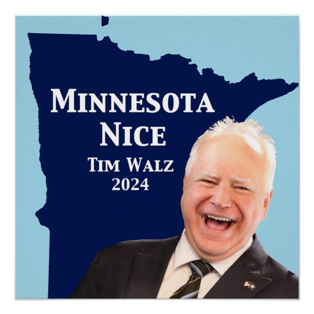 Póster Minnesota Nice Tim Walz (Anverso)