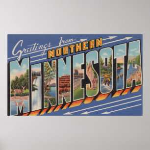 Póster Minnesota (Norte) - Escenas de letras grandes