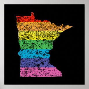 Póster minnesota rainbow