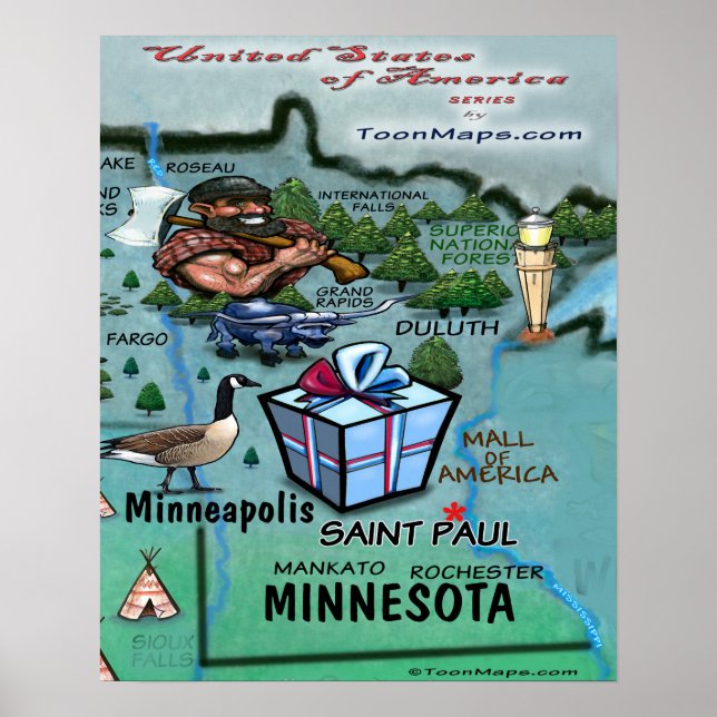 Póster Minnesota USA (Frente)