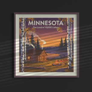 Póster Minnesota vintage