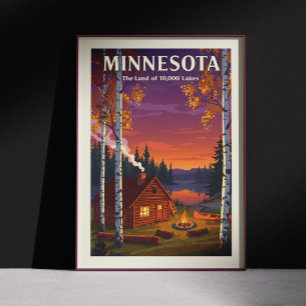 Póster Minnesota vintage