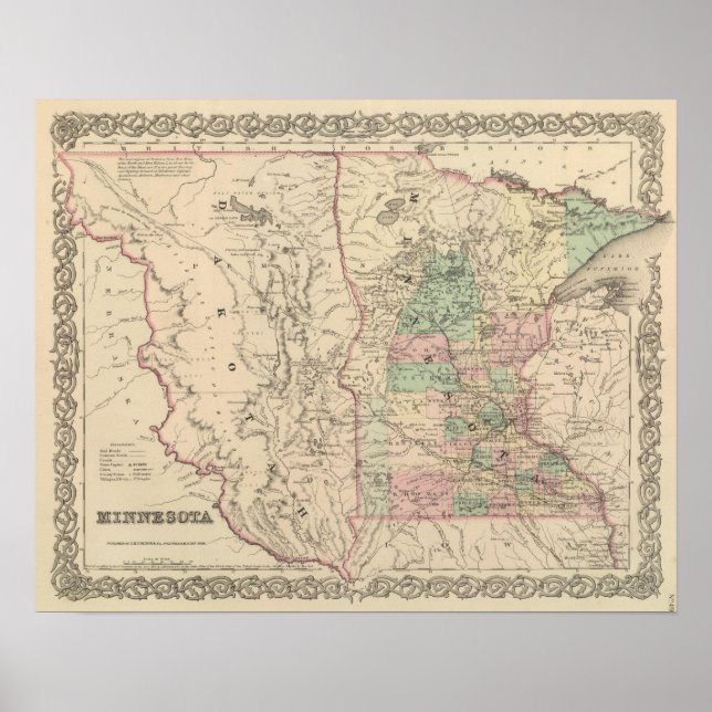 Póster Minnesota y Dakotah (Frente)