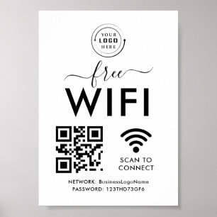 Póster Minorista comercial de análisis de código QR y de 