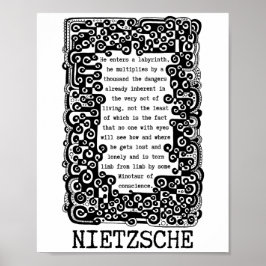 Póster Minotauro de conciencia citado por Nietzsche