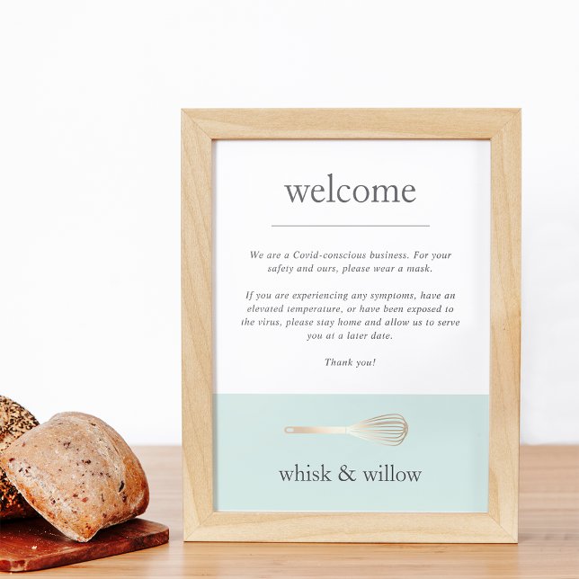 Póster Mint & Gold Whisk | Bienvenida a la seguridad de l (Subido por el creador)