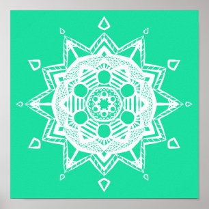 Póster Minty Mandala