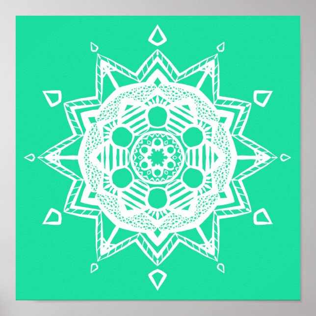 Póster Minty Mandala (Frente)