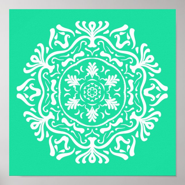 Póster Minty Mandala (Frente)