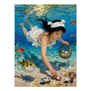 Póster "Mio's Descent" - Un retrato oceánico