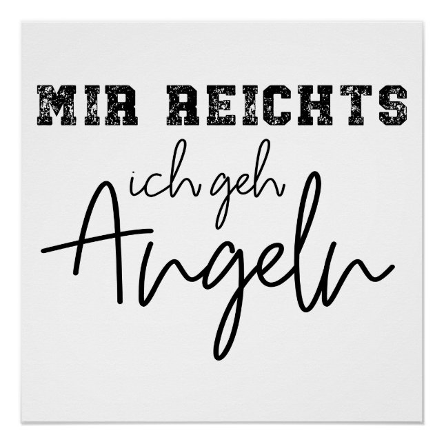Póster mir reichts ich geh angeln (Anverso)