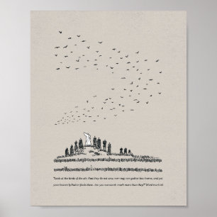 Póster "Mira a los pájaros" - Mateo 6:26 cristiano