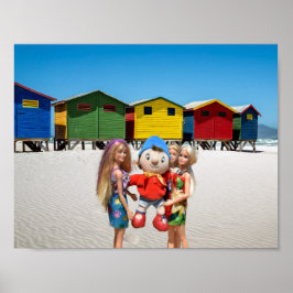 Póster Mira a quién recogimos en la playa.