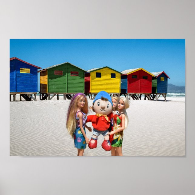 Póster Mira a quién recogimos en la playa. (Frente)