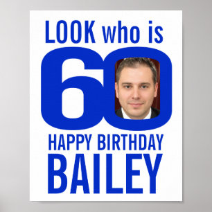 Póster Mira de cumpleaños quién es el poster de 60 person
