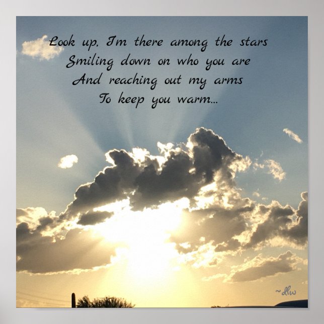 Póster Mira hacia arriba - un tributo a un ser querido (Frente)