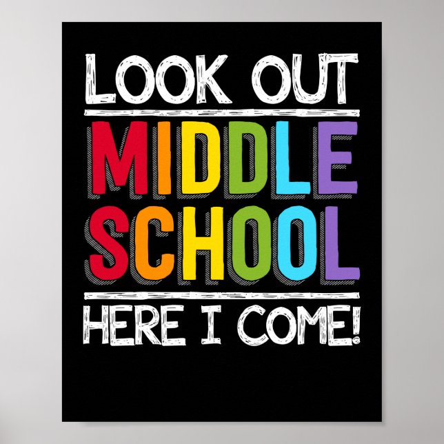 Póster Mira la escuela media aquí (Frente)