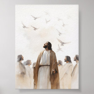 Póster Mira las aves del aire - Mateo 6:26