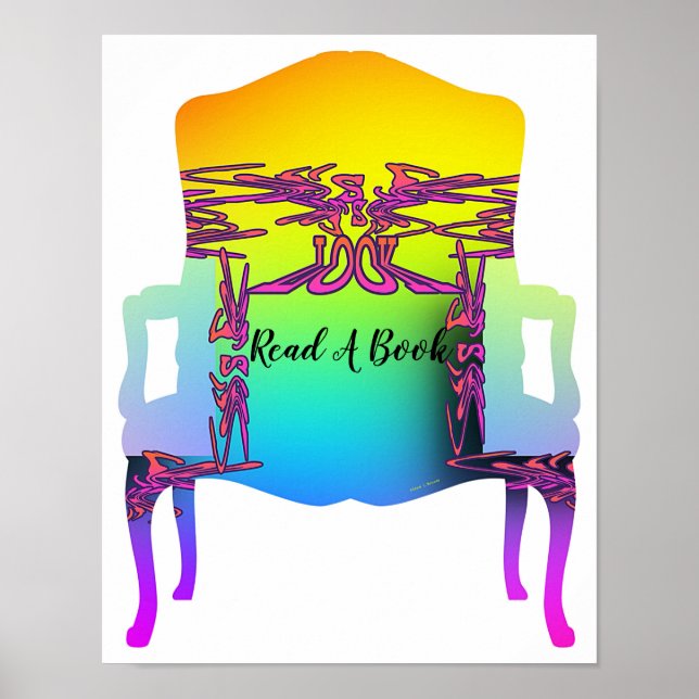 Póster Mira, lee a un Poster de libros (Frente)