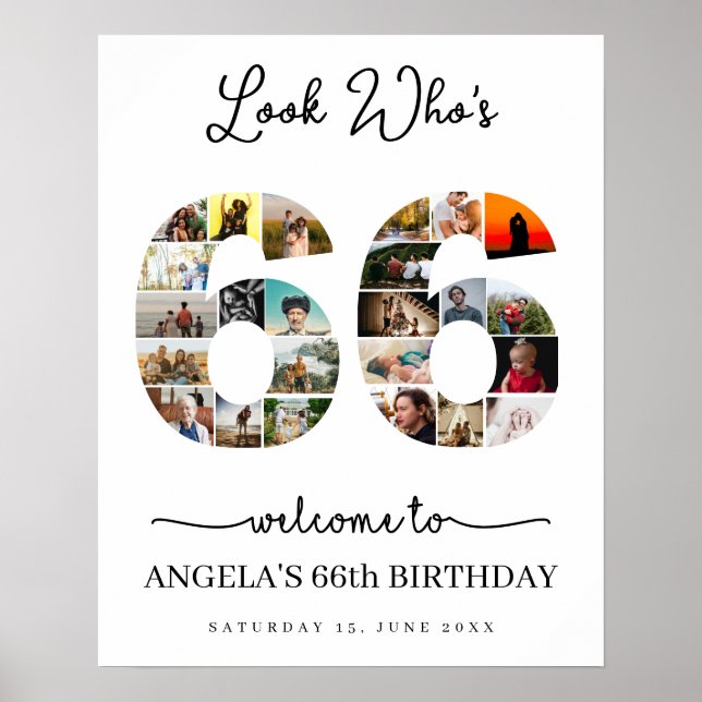 Póster mira quién es el cartel de 66 fiestas de Collage d (Frente)