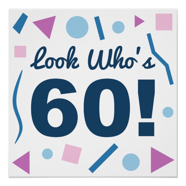 Póster Mira quién tiene 60 años (Anverso)