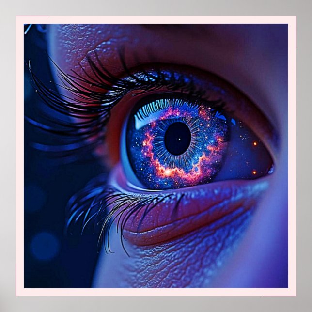 Póster Mirada estelar cósmica (Frente)