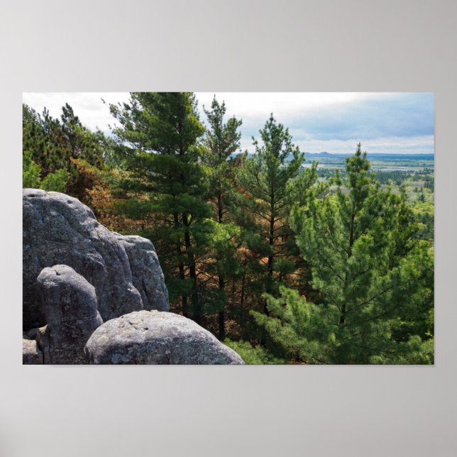 Póster Mirador del Valle Forestal en Castle Mound (Frente)