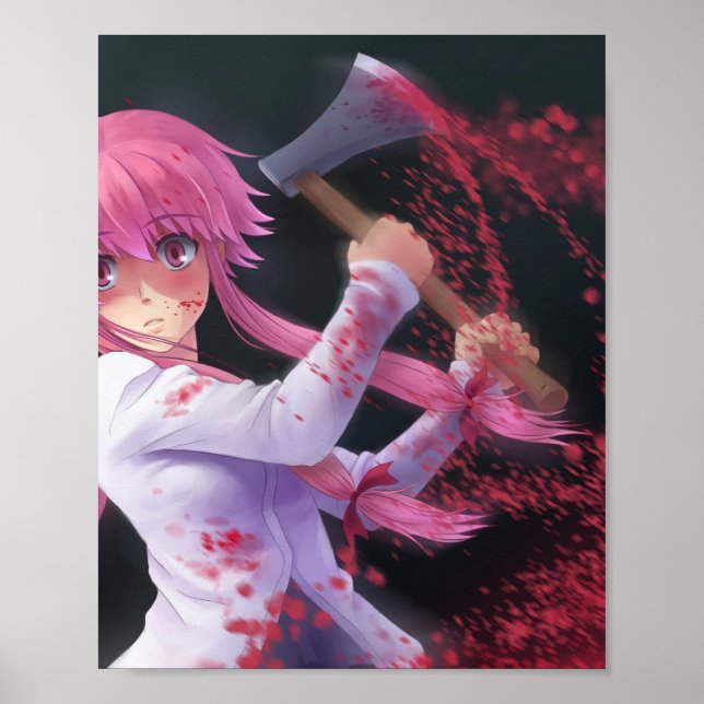 Póster Mirai Nikki Yuno Gasai  (Frente)
