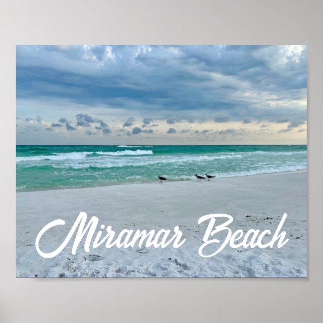 Póster Miramar Beach Florida Hermosa fotografía oceánica (Frente)