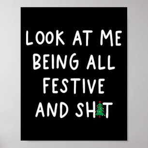 Póster Mírame Siendo Todos Navidades De Humor Gracioso