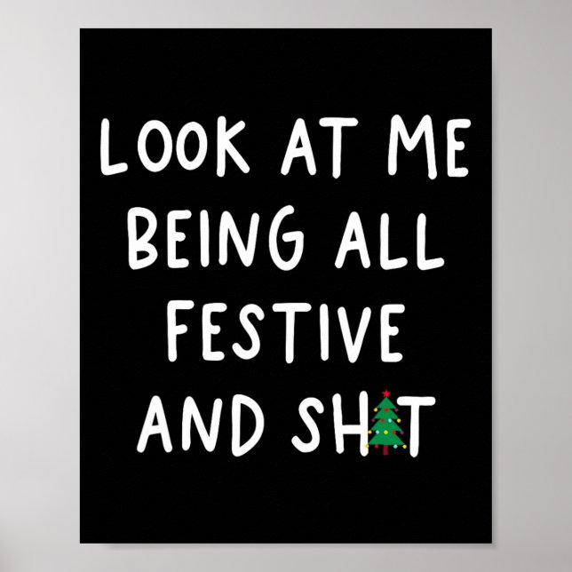 Póster Mírame Siendo Todos Navidades De Humor Gracioso (Frente)