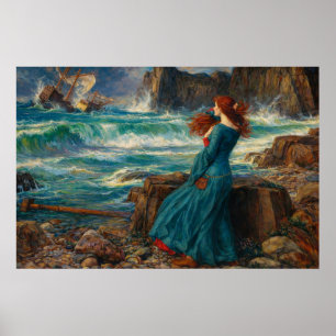 Póster Miranda de John William Waterhouse