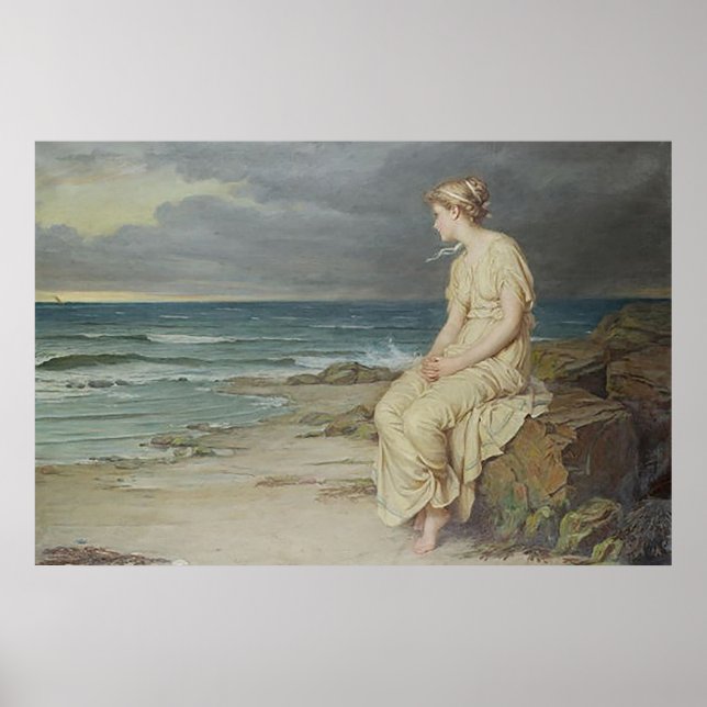 Póster Miranda de John William Waterhouse (Frente)