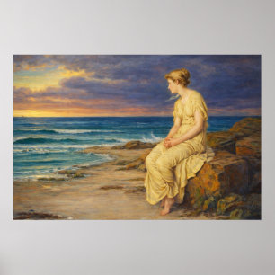 Póster Miranda por John William Waterhouse