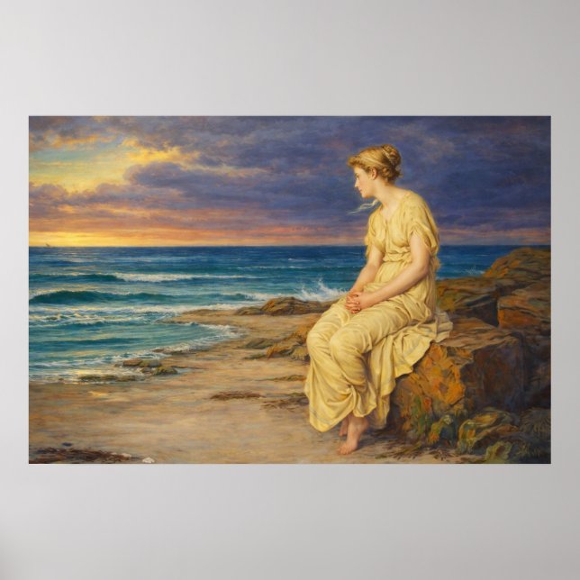 Póster Miranda por John William Waterhouse (Frente)