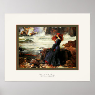 Póster Miranda ~ The Tempest ~ John W. Waterhouse