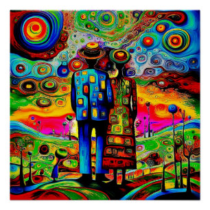 Póster Mirando el maravilloso cielo