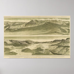Póster Mirando el Toroweap desde el trono de Vulcan