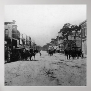 Póster Mirando hacia el oeste por la calle Flagler