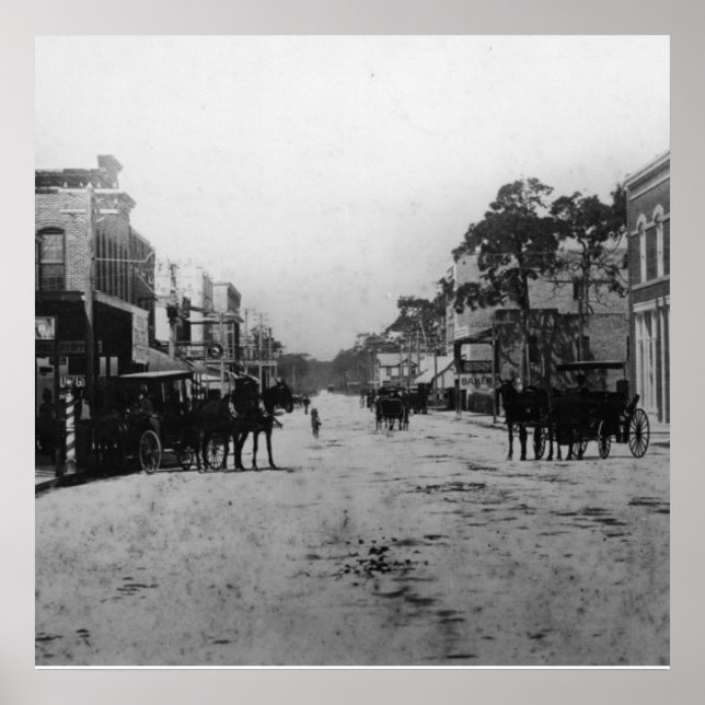 Póster Mirando hacia el oeste por la calle Flagler (Frente)