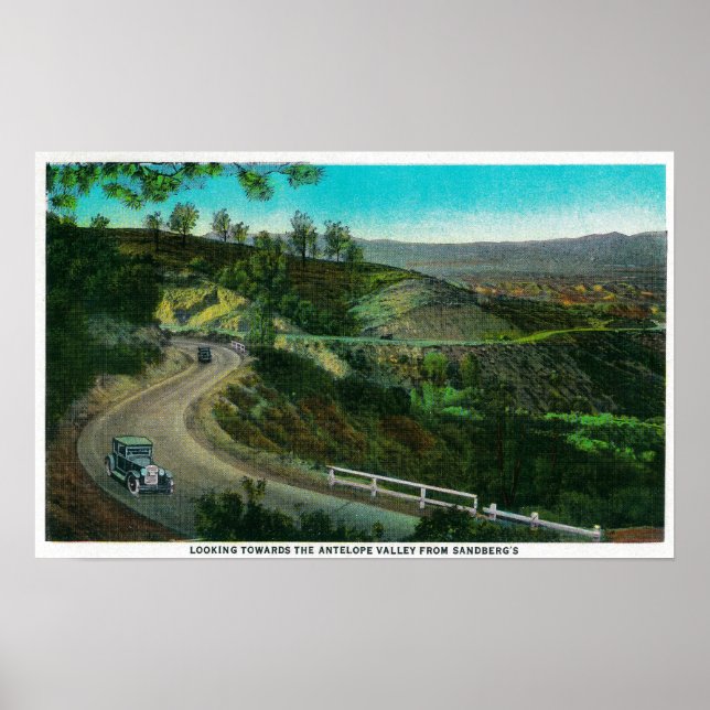 Póster Mirando hacia el Valle Antelope desde Sandberg's (Frente)