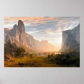 Póster Mirando hacia el valle de Yosemite