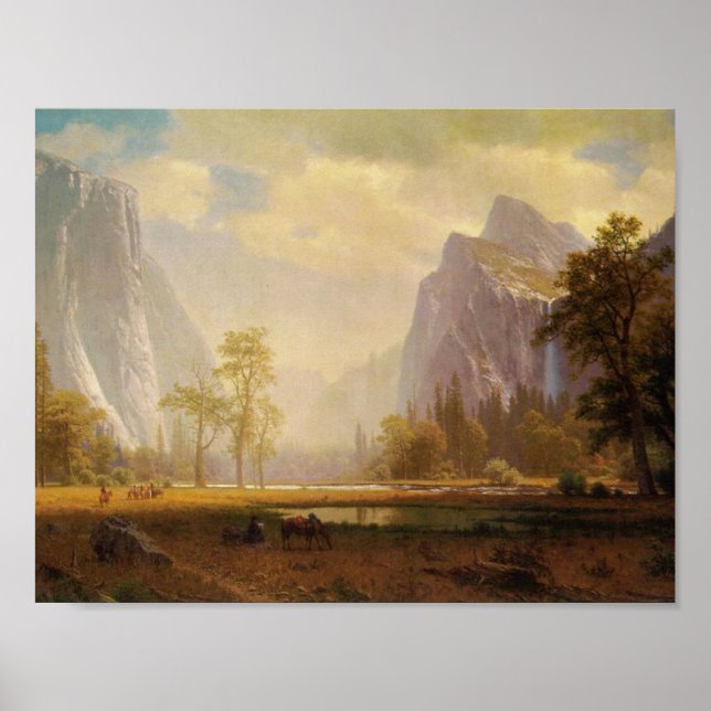 Póster Mirando hacia el valle Yosemite - Albert Bierstadt (Frente)