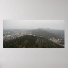 Póster Mirando hacia la montaña occidental, aguas termale